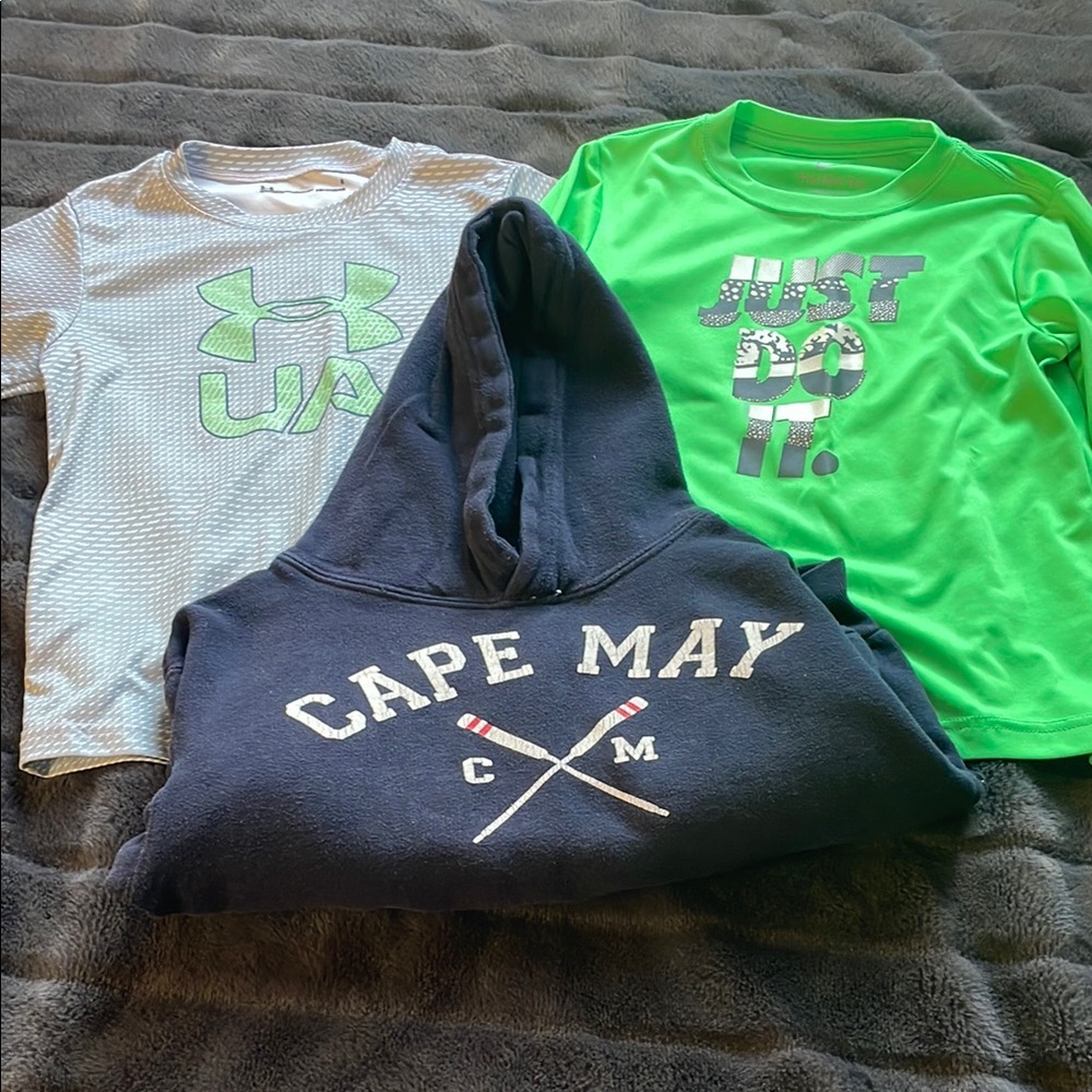 Blue Cape May Pullover Sweatshirt  Nike, under armor shirt (set of 3 boys shirts